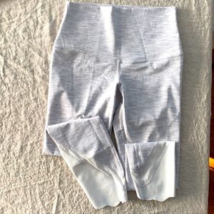 Lululemon Leggings: cropped mesh grey